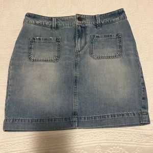 Loft denim skirt with back pockets